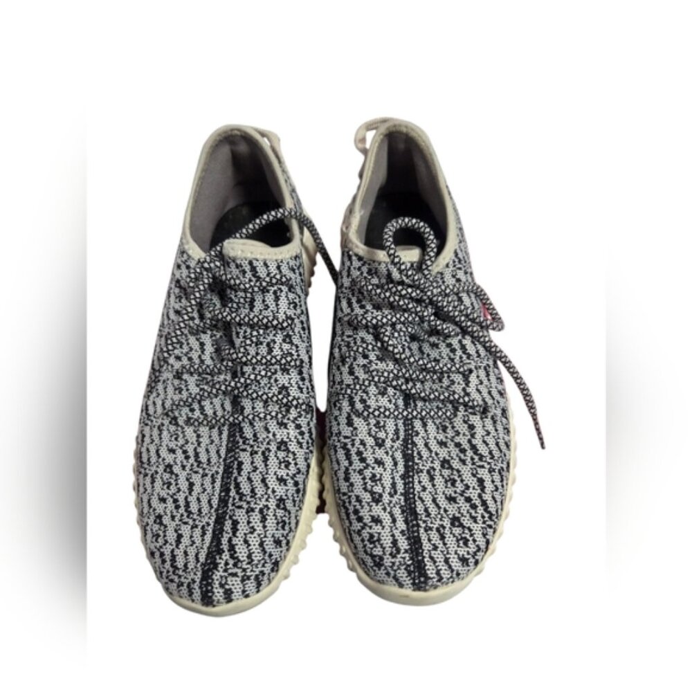Adidas Yeezy Black and White Knit Sneakers